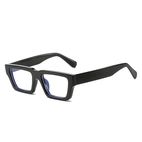Montura Per Occhiali Quadrati Retro PC Spessa Rettangolo Moda Occhiali Anti Luce Blu Per Donne Uomini Lenti Chiare Tendenza