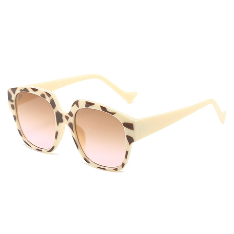 Dames Retro Oversized Zonnebril Groot Vierkant PC Frame UV400 Bescherming Gradiënt Lenzen Mode Bril