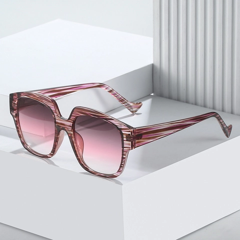 Dames Retro Oversized Zonnebril Groot Vierkant PC Frame UV400 Bescherming Gradiënt Lenzen Mode Bril