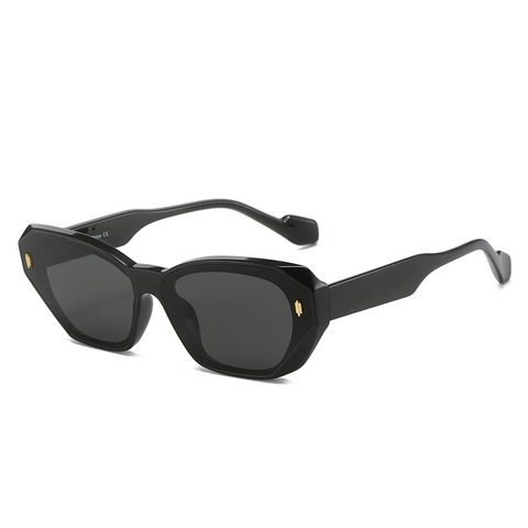 Occhiali Da Sole Poligonali Retrò Protezione UV400 Montatura Spessa Geometrica Occhiali PC Moda Donna Uomo Stile Hip Hop