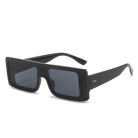 Oversized Rectangle Sunglasses Retro Integrated Flat Top Candy Color UV400 Protection Fashion Eyewear Women Men