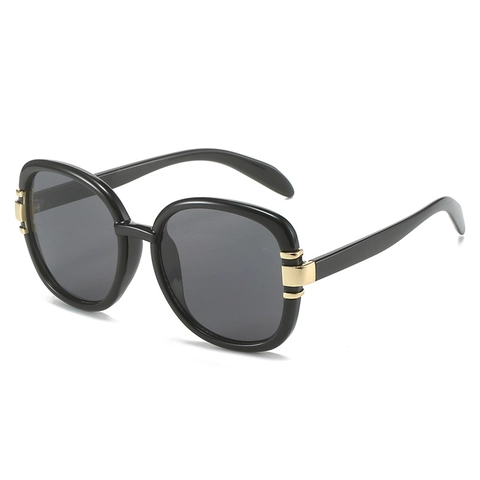 Mode Übergroße Ovale Sonnenbrille Für Damen Herren UV400 Schutz PC Rahmen Metalldekor Verlaufsgläser Retro Street Brillen