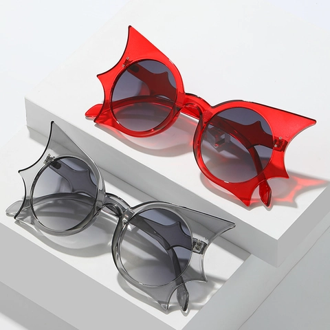 Gafas De Sol Alas De Murciélago Forma Mariposa Montura PC Protección UV400 Fiesta Halloween Gótico Punk Para Mujeres Hombres