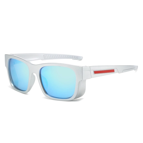 Fashion Sports Square Frame Sunglasses For Men Women PC Frame UV400 Protection Colorful Mirror Lens Cycling Driving Eyewear