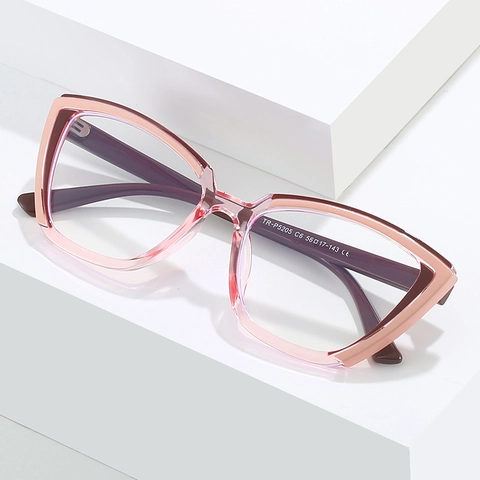 Montature Per Occhiali Gatto TR90 Blocco Luce Blu Antiriflesso Moda Occhiali Vintage Leggeri Donna