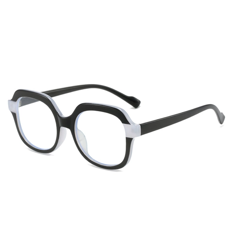 Montatura Per Occhiali Quadrati Oversize TR90 Anti Luce Blu Moda Color Block Lenti Trasparenti Per Donna