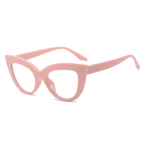 Women Vintage Cat Eye Blue Light Blocking Glasses Frames PC Material Fashion Optical Eyewear For Daily Work Office Use