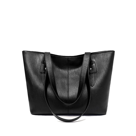 Große Kapazität Tragetasche Damen Lychee Textur PU Leder Nietendetail Einfache Vielseitige Schulterhandtasche