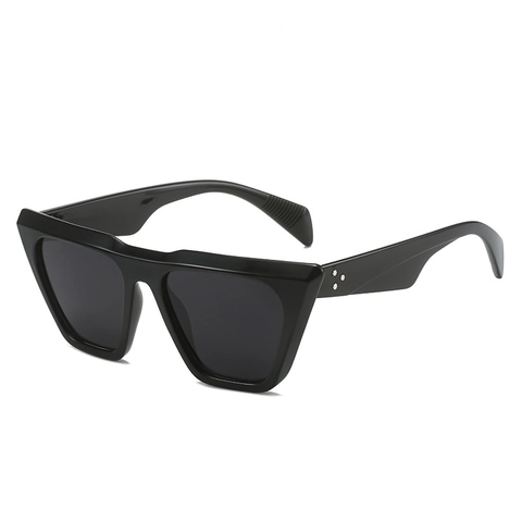 Occhiali Da Sole Occhio Di Gatto Alla Moda PC Grande Montatura Quadrata Protezione UV400 Vintage Stile Hip Hop Minimalista