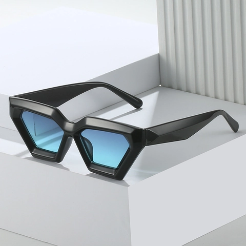 Occhiali Da Sole Geometrici A Poligono Montatura Spessa In PC Protezione UV400 Moda Retro Occhio Di Gatto Per Uomo Donna
