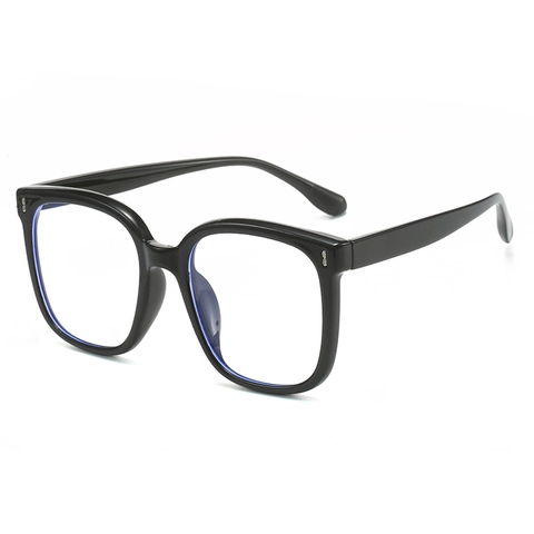 Oversized Square Blue Light Blocking Glasses TR90 Retro Frame Fashion UV400 Eyewear Women Men Unisex
