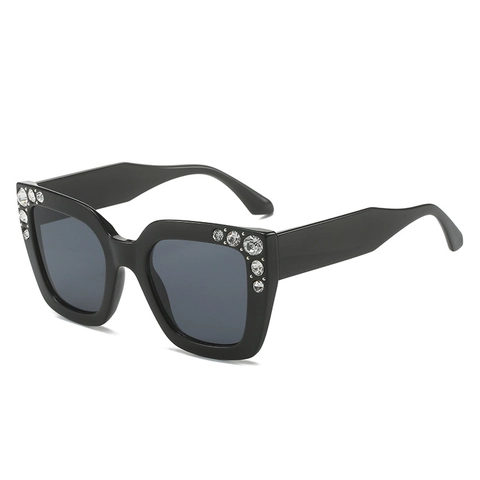 Square Sunglasses Oversized PC Frame Rhinestone UV400 Gradient Lenses Fashion Streetwear For Women