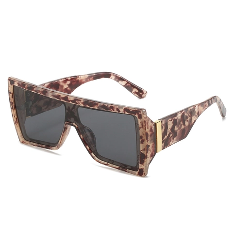 Gafas De Sol Cuadradas Grandes Para Hombres Y Mujeres Protección UV400 Marco De PC Moda Vintage Decoración Metal Dorado