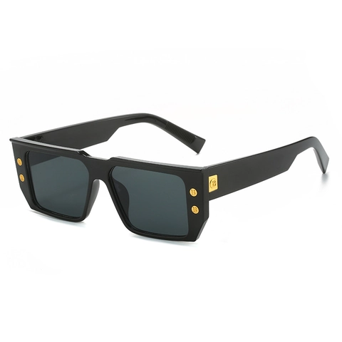 Gafas De Sol Cuadradas Retro Montura De PC Lentes AC Protección UV400 Logo B De Metal Moda Vintage Oversize Para Hombres Mujeres