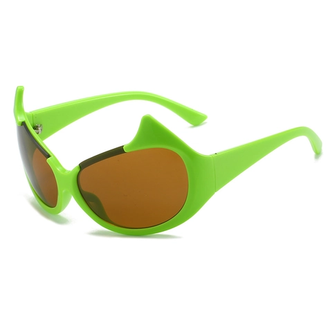 Gafas De Sol De Cuerno De Diablo Novedad Irregular Marco PC Protección UV400 Fiesta Y2K Hip Hop Punk Estilo Unisex