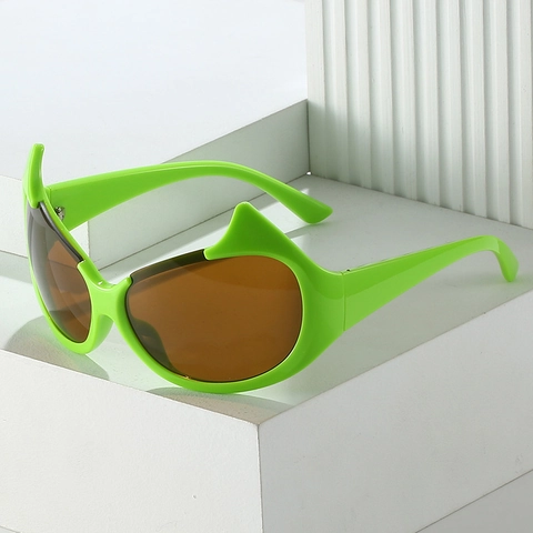 Gafas De Sol De Cuerno De Diablo Novedad Irregular Marco PC Protección UV400 Fiesta Y2K Hip Hop Punk Estilo Unisex