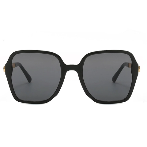 Oversized Square Sunglasses PC Frame Metal Chain Temples UV400 Protection Gradient Lenses Retro Fashion Eyewear For Women