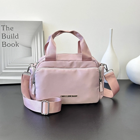 Borsa A Tracolla In Nylon Grande Capacità Tasche Multiple Borsa A Mano Da Viaggio Con Tracolla Larga Regolabile Minimalista Per Donne