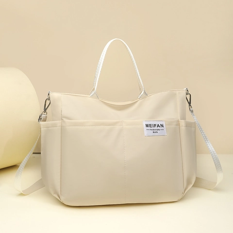 Nylon Tote Tas Grote Capaciteit Multi Pocket Handtas Schoudertas Crossbody Waterdicht Japanse Eenvoudige Stijl Dames