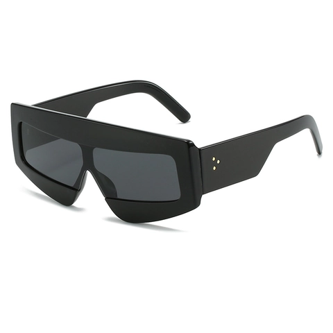 Oversized Square Sunglasses PC Frame AC Lens UV400 Protection Rivet Geometric Fashion Outdoor Eyewear For Women Men