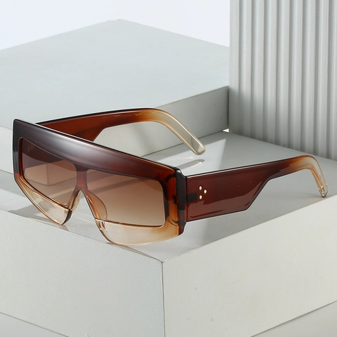 Oversized Square Sunglasses PC Frame AC Lens UV400 Protection Rivet Geometric Fashion Outdoor Eyewear For Women Men