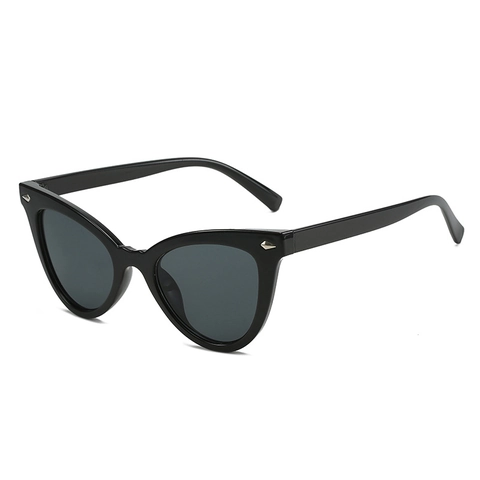 Gafas De Sol Cat Eye Retro Mujer Protección UV400 Montura PC Bloqueo Luz Azul Tendencia Vintage Remache Metálico