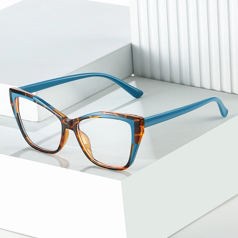 Occhiali Anti Luce Blu Gatto Montatura TR90 Lente AC Retro Moda Per Donna Leggero Decorativo