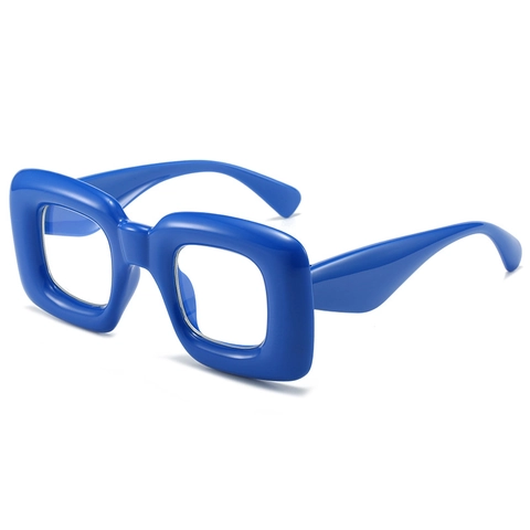 Anti Blaulicht Brille Puffy Dickem Rahmen PC Material Y2K Mode Dekorative Brillenfassung Für Damen Herren