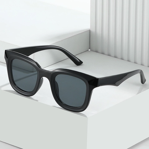 Retro Vierkante Zonnebril PC Oversized Frame UV400 Bescherming Trendy Vintage Bril Voor Heren En Dames Rijden