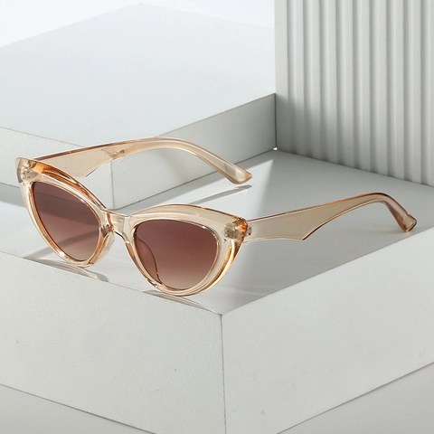 Occhiali Da Sole Cat Eye Vintage Donna Protezione UV400 Montura PC Lenti AC Rivetto Triangolo Moda