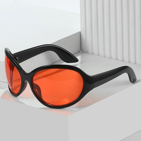 Gafas De Sol Ovaladas De Gran Tamaño Moda Montura Policarbonato Protección UV400 Estilo Y2K Retro Hip Hop Mujeres Hombres