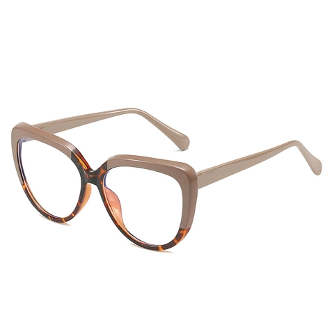 Montature Per Occhiali Occhio Di Gatto Alla Moda Materiale TR90 Lenti Chiare Anti Luce Blu Colore A Contrasto Ottico