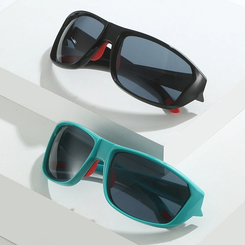 Occhiali Da Sole Sportivi Moda Colore A Contrasto Ciclismo Montatura PC Lenti AC Protezione UV400 Corsa All'aperto Unisex