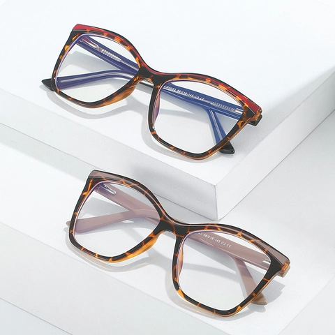 Occhiali Da Moda Donna Occhio Di Gatto Luce Blu Bloccanti Montatura TR90 Lenti AC Retro Ottico Decorativo