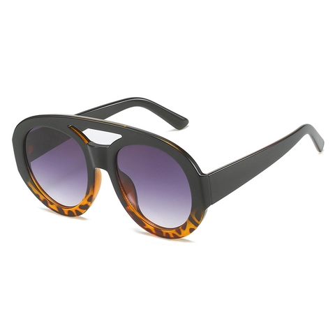 Lunettes De Soleil Surdimensionnées Rétro PC Double Pont Protection UV Mode Vintage Femmes