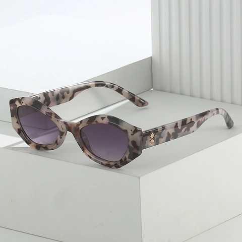 Occhiali Da Sole Geometrici Cat Eye Montatura PC Protezione UV400 Retro Y2K Montatura Piccola Moda Per Donne Uomini