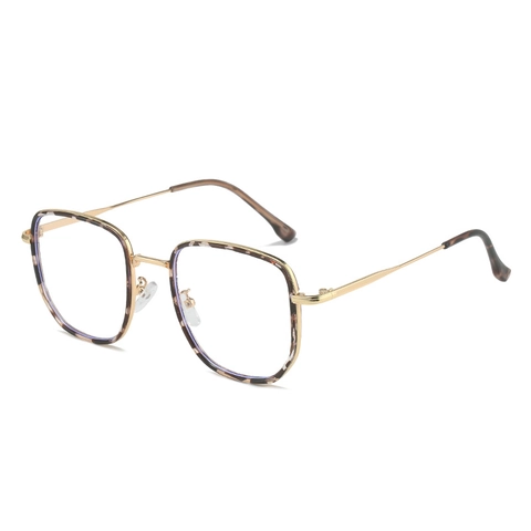 Occhiali Da Vista Anti Luce Blu Montatura Grande Quadrata Retro In Lega TR90 Per Donna Uomo