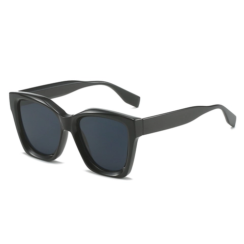 Lunettes De Soleil Carrées PC Monture Épaisse Surdimensionnée Protection UV400 Mode Rétro Style Œil De Chat Femmes