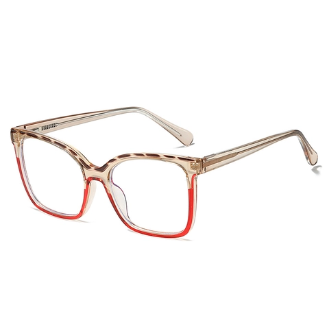 Retro Cat Eye Quadratisch Großer Rahmen Anti Blaulicht Brille TR90 Color Block High Definition Für Herren Damen