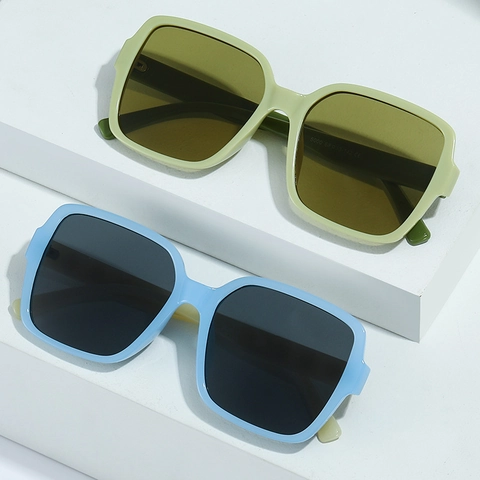 Gafas De Sol Cuadradas Retro Protección UV400 Montura PC Lentes AC Decoración Flor De Camelia Corazón Perla Artificial Mujer