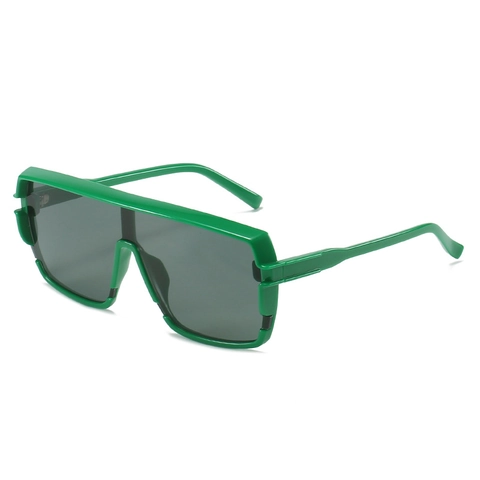 Large Square One Piece Shield Sunglasses Fashion PC Frame UV400 Protection Flat Top Trendy Goggles For Men Women