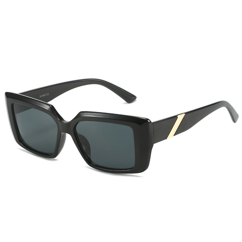 Occhiali Da Sole Quadrati Retrò Montura Spessa In PC Con Decorazione In Metallo Protezione UV400 Stile Punk Y2K