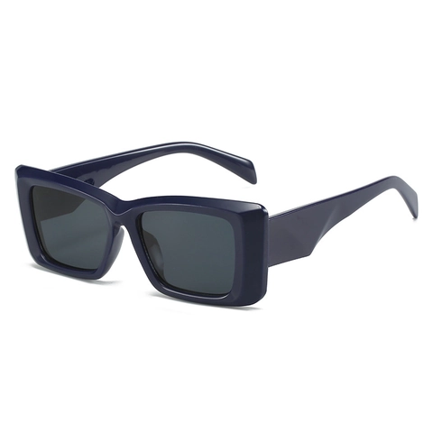 Occhiali Da Sole Rettangolari Retro Protezione UV400 Montatura PC Colore Contrasto Quadrato Grande Moda Per Donna Uomo