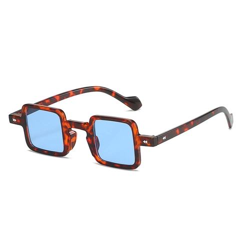 Retro Square Sunglasses For Men Women PC Frame UV400 Protection Vintage Punk Chunky Eyewear With Arrow Decor