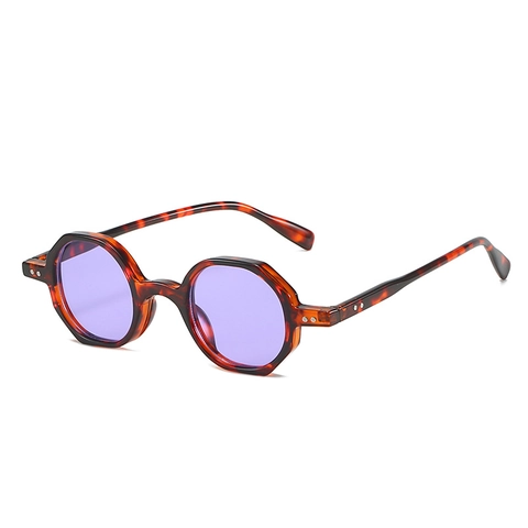 Gafas De Sol Poligonales Protección UV400 Vintage PC Montura Gruesa Retro Gafas Octogonales Mujeres Hombres Accesorio