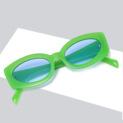 Occhiali Da Sole Retro Montatura Piccola Colori Jelly Rettangolo Protezione UV400 Moda Policarbonato Acrilico Uomini Donne