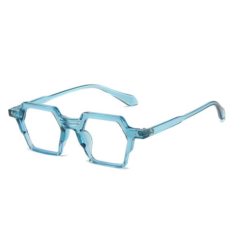 Hexagonal Geometric Optical Glasses PC Frame Anti Blue Light Clear Lens Oversized Fashion Eyewear For Men Women