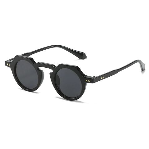 Retro Geometric Round Sunglasses Vintage PC Frame UV400 Protection Fashion Eyewear For Men And Women Outdoor Travel