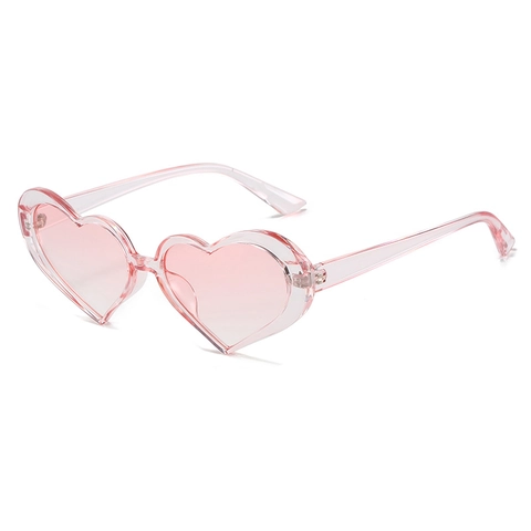 Heart Shaped Sunglasses UV400 Protection PC Frame Plastic Lens Trendy Candy Color Retro For Party Festival