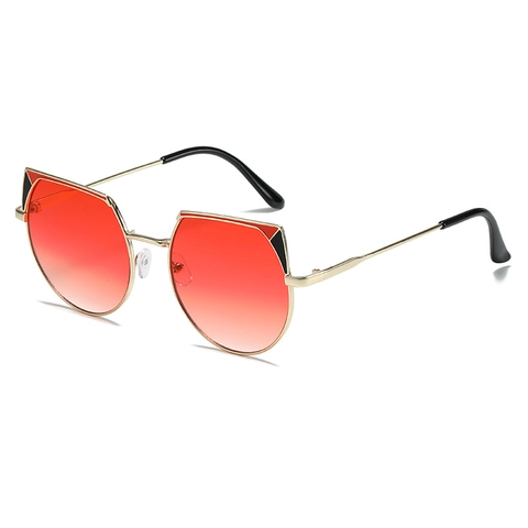 Occhiali Da Sole Cat Eye Irregolari Montatura In Metallo Protezione UV400 Lenti Sfumate Patchwork Geometrico Moda Donna